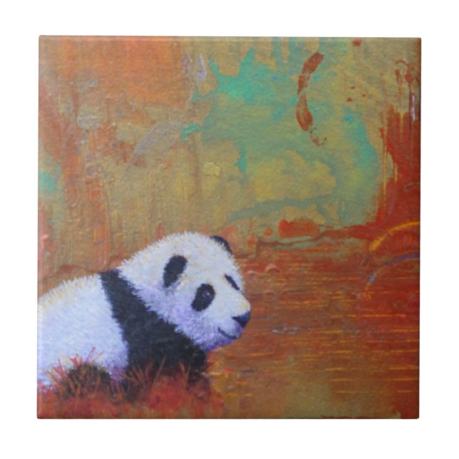 Panda Abstract Tile (Front)