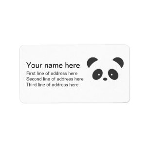 Panda address label