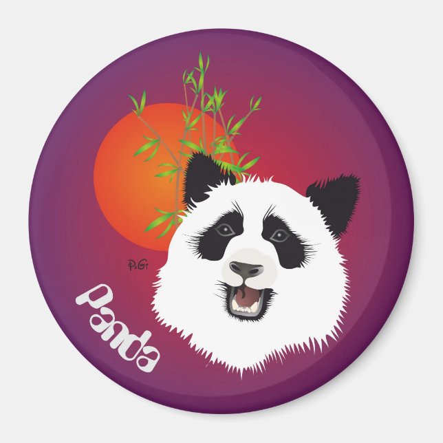 Panda (Ailuropoda melanoleuca) Magnet (Front)