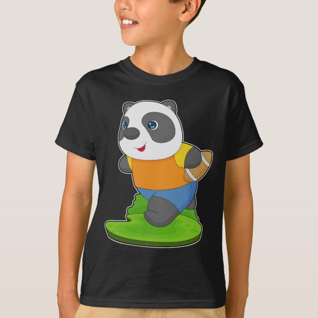 Panda American Football Sports T-Shirt (Front)