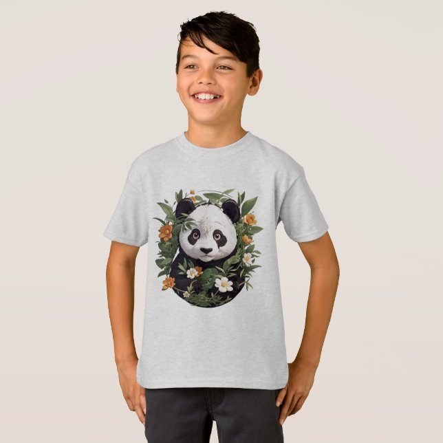 Panda Among Blossoms T-Shirt (Front Full)