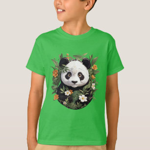 Panda Among Blossoms T-Shirt
