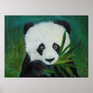 Panda and Bamboo Poster