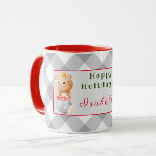 Panda and Bear Customise Text and Name Mug