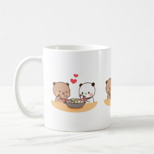 Panda And Brownie Bear Couple  Coffee Mug