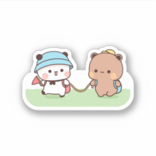 Panda And Brownie Bear Couple Have A Picnic