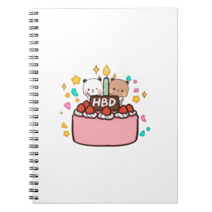 Panda And Brownie Bear Couple Notebook