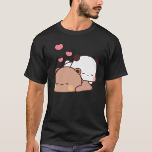 Panda And Brownie Bear Couple  T-Shirt