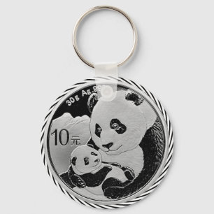 PANDA AND CUB COIN KEY RING