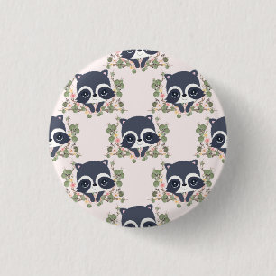 Panda And Flower Tattoo 3 Cm Round Badge