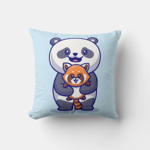 Panda and Fox Cushion