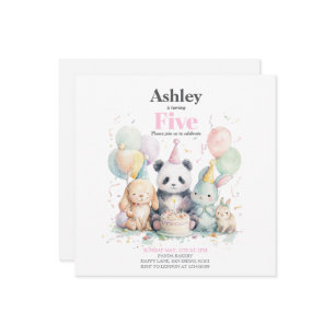 Panda and friends birthday & party Invitation