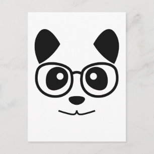 Panda And Glasses Postcard