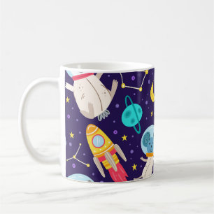 Panda And Mouse Astronaut Kids Pattern Coffee Mug