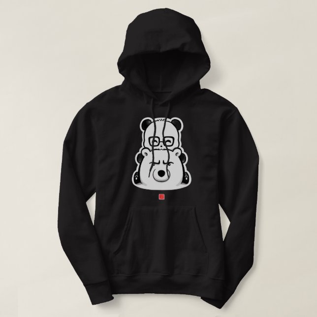 Panda And Polar Bear Hoodie (Design Front)