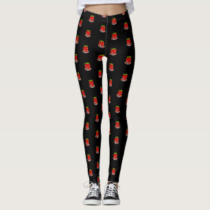 Panda and Strawberries Leggings