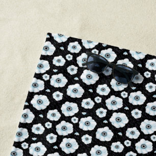 Panda Anemone Floral Towel