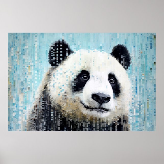 Panda Animal Art Decor Paint Mosaic  (Front)