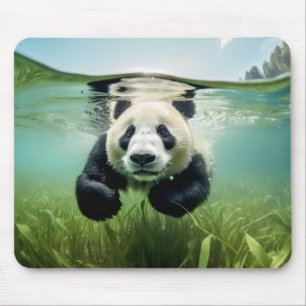 Panda Animal Fun Nature Playing Water  Mouse Mat