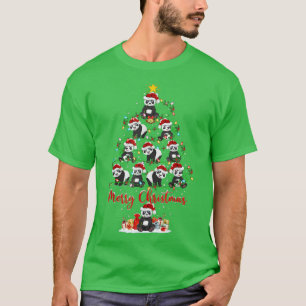 Panda Animal Lover Matching Santa Panda Christmas T-Shirt