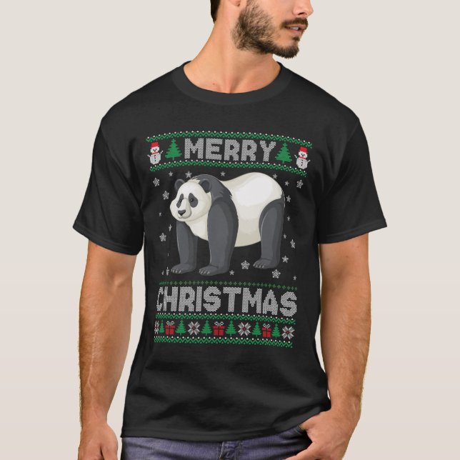 Panda Animal Men Women Kids Ugly Christmas Sweater (Front)