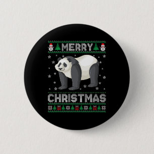 Panda Animal Men Women Kids Ugly Christmas Sweater 6 Cm Round Badge