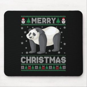 Panda Animal Men Women Kids Ugly Christmas Sweater Mouse Mat