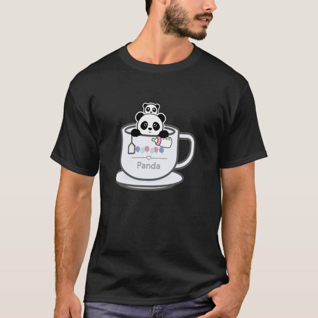 panda animal pet creature cute funny T-Shirt (Front)