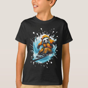 Panda Animal Snowboarding Cool Snowboard T-Shirt