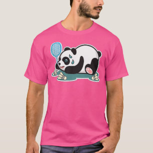 Panda Animals Badminton Shuttlecocks T-Shirt