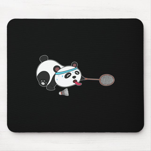 Panda Animals Badminton Shuttles  Mouse Mat (Front)
