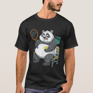 Panda Animals Badminton Shuttles  T-Shirt