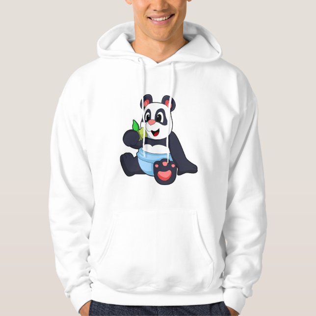 Panda as Baby with Bambus Hoodie (Front)