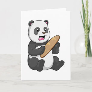 Panda as Baker with Bread Card