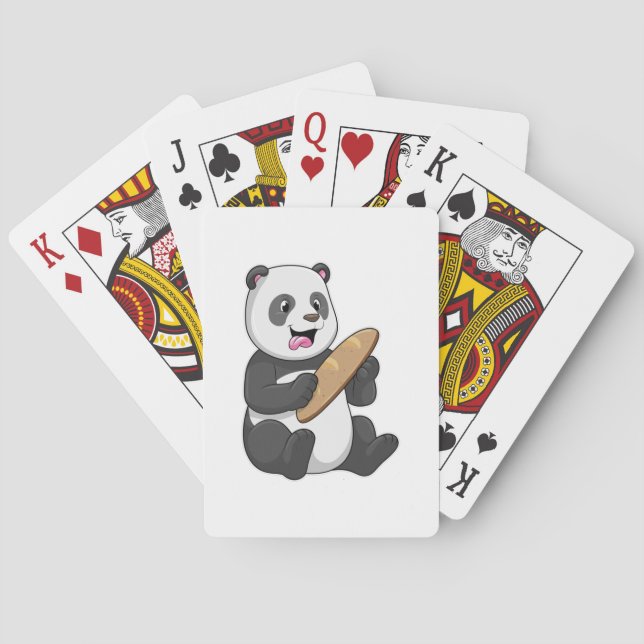 Panda as Baker with Bread Playing Cards (Back)