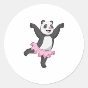 Panda as Ballerina at Ballet Classic Round Sticker
