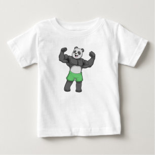Panda as Bodybuilder at Bodybuilding Baby T-Shirt