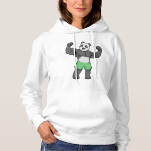Panda as Bodybuilder at Bodybuilding Hoodie