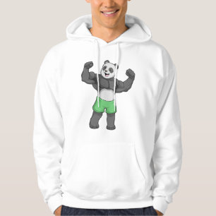 Panda as Bodybuilder at Bodybuilding Hoodie