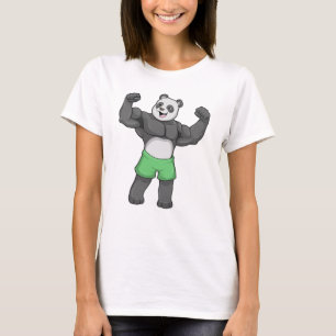 Panda as Bodybuilder at Bodybuilding T-Shirt
