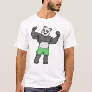 Panda as Bodybuilder at Bodybuilding T-Shirt