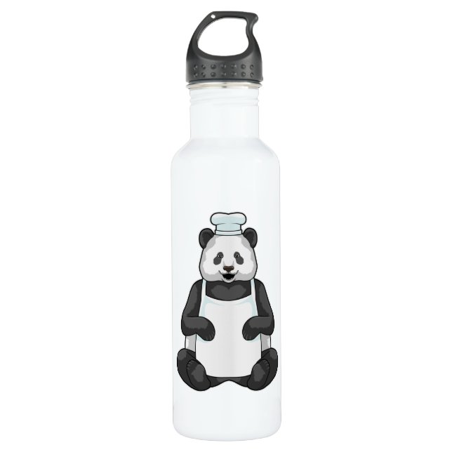 Panda as Chef with Cooking hat 710 Ml Water Bottle (Front)