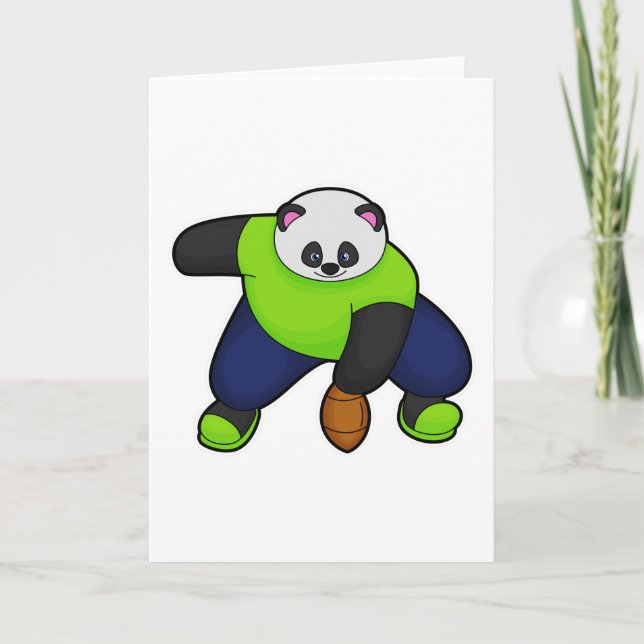 Panda as Football player with Football Card (Front)
