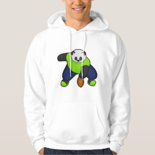 Panda as Football player with Football Hoodie