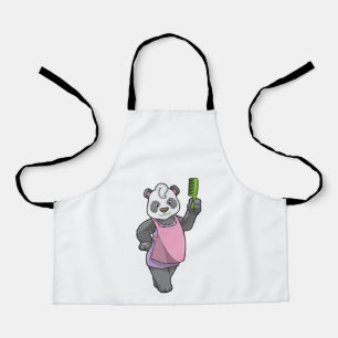 Panda as Hairdresser with Comb Apron