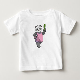 Panda as Hairdresser with Comb Baby T-Shirt