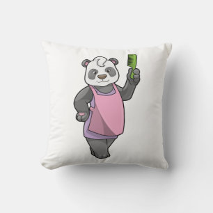 Panda as Hairdresser with Comb Cushion