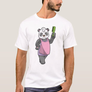 Panda as Hairdresser with Comb T-Shirt