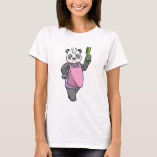 Panda as Hairdresser with Comb T-Shirt
