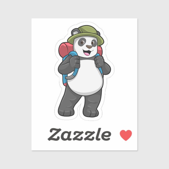 Panda as Hiker with Backpack (Sheet)